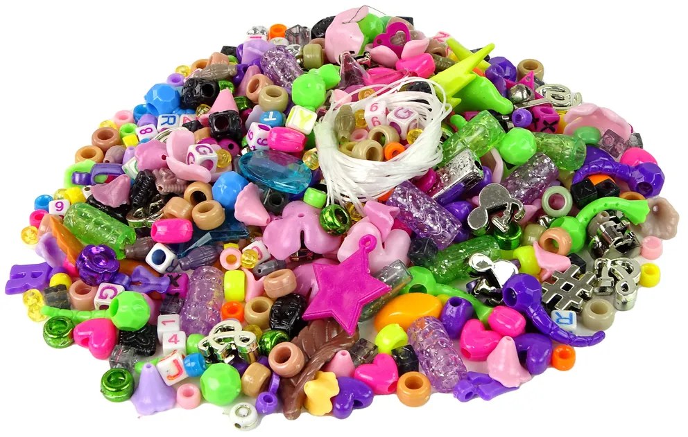 Lean Toys Sada farebných korálok na výrobu šperkov
