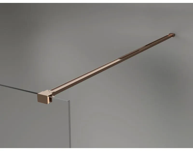 Mexen Lunar sprchová stena ľavá 160 x 200 cm, 8mm číre sklo, ružové zlato, 830-160-000-60-00-L