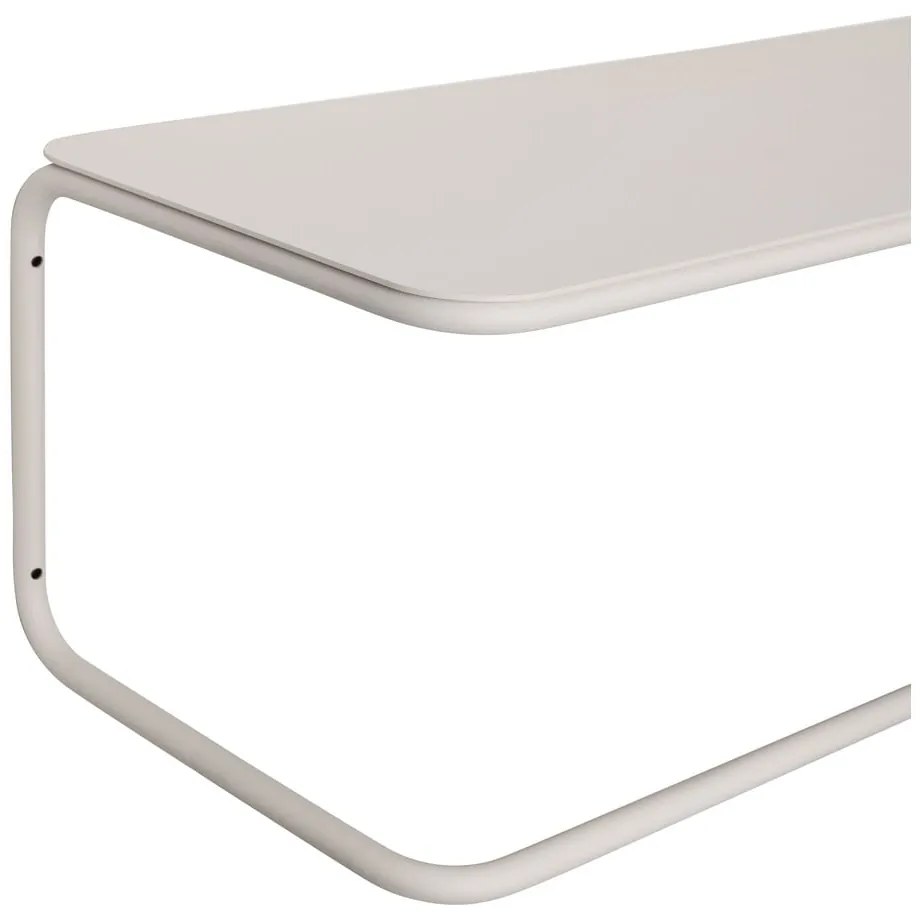 Biely kovový nástenný vešiak s poličkou Welcome – Hübsch