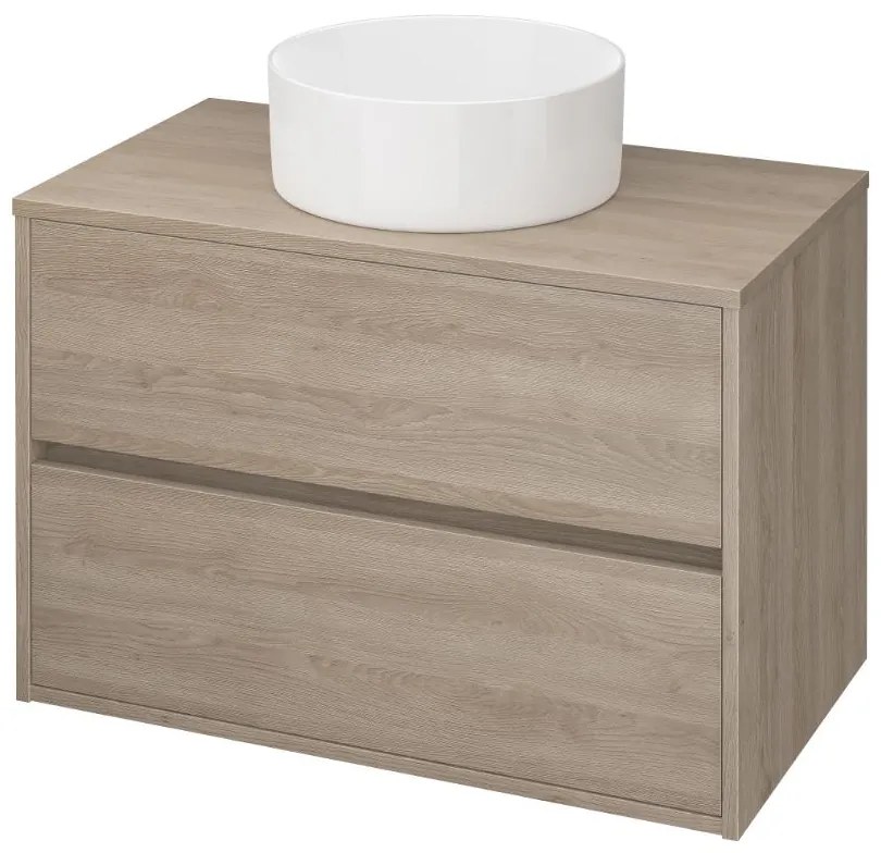 Cersanit Crea - závesná skrinka pod umývadlo na dosku 80cm, dub, S924-010
