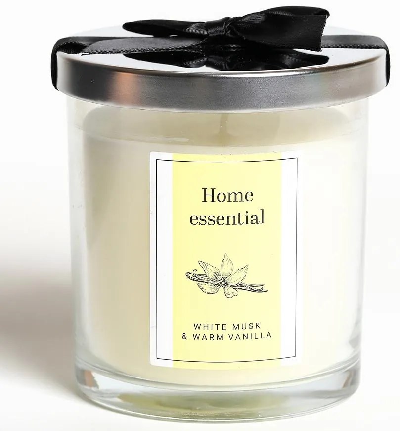 Vonná sviečka White Musk&Warm Vanilla 8x9 cm