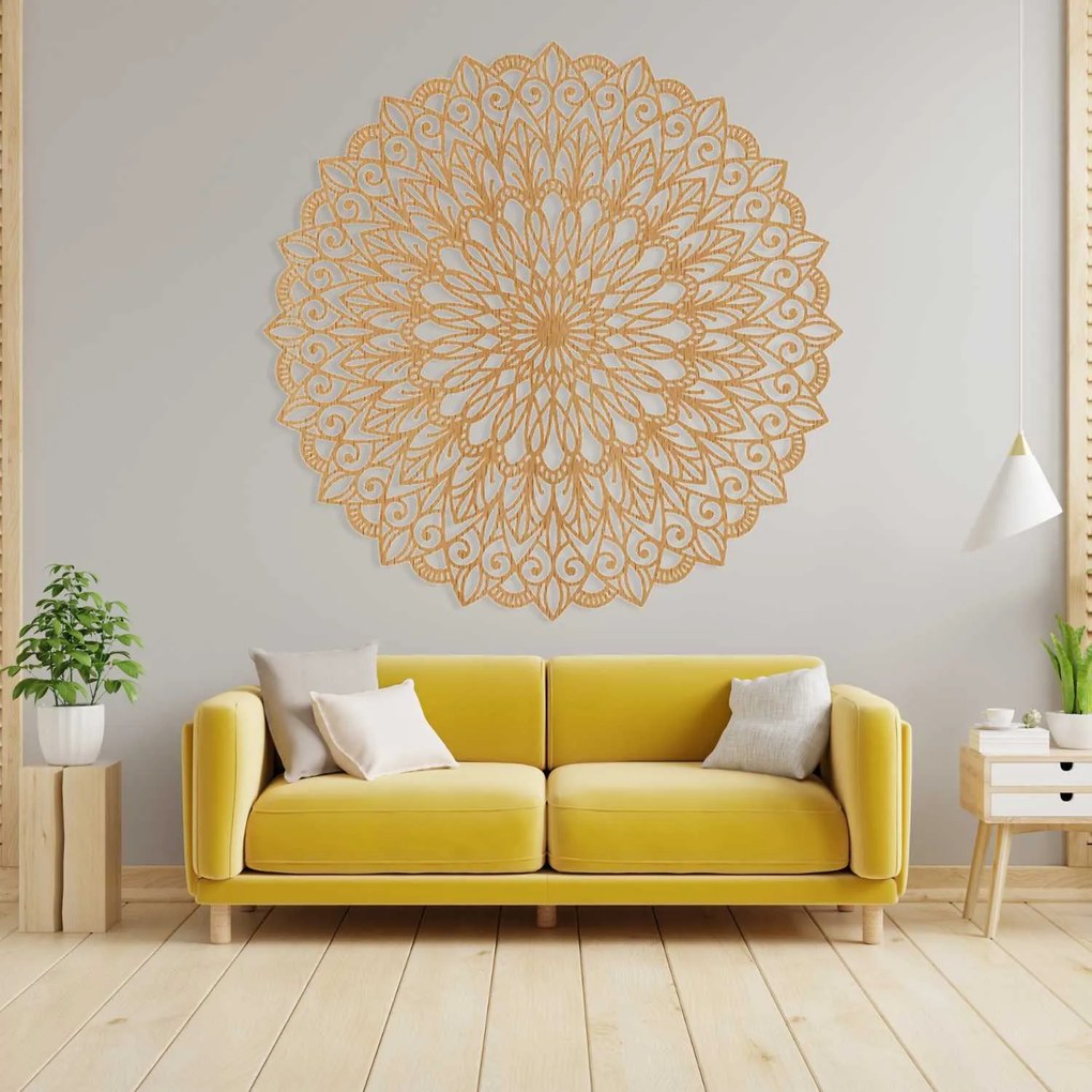 SENTOP | Drevená 3D mandala na stenu | Luxusný vyrezávaný obraz do obývačky | SENTOP HDF0251-akcia20