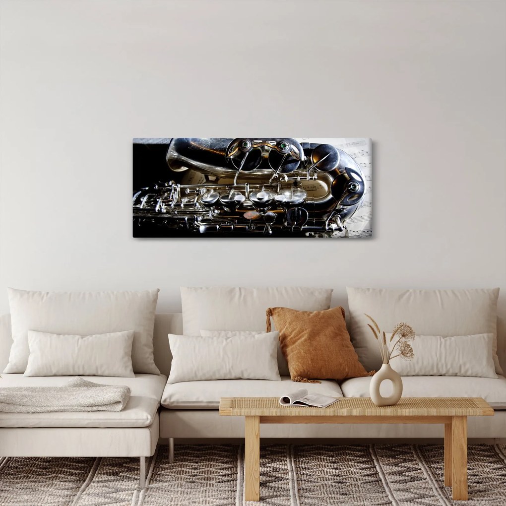Obraz - Saxofón (120x50 cm)