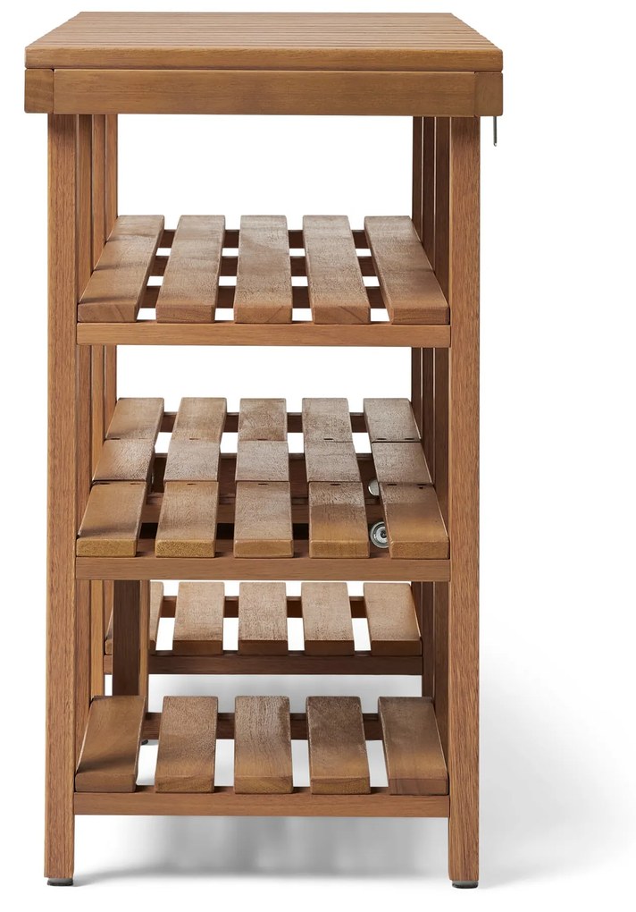 Vysoká sedacia lavica na topánky so sklápacím rebríkom