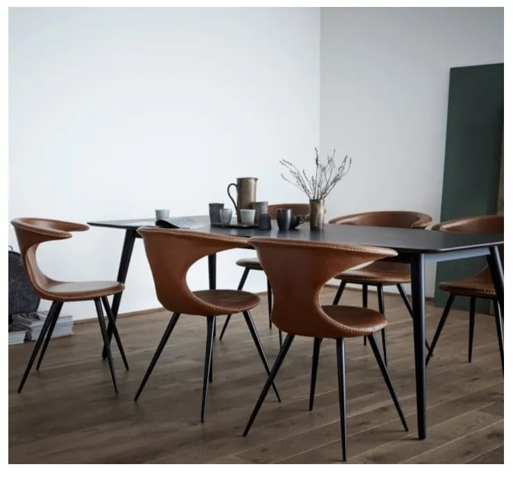 Hnedá koženková stolička DAN-FORM Denmark Flair