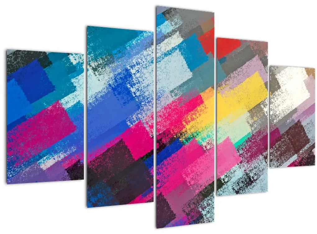 Obraz - Farebné ťahy štetcom (150x105 cm)