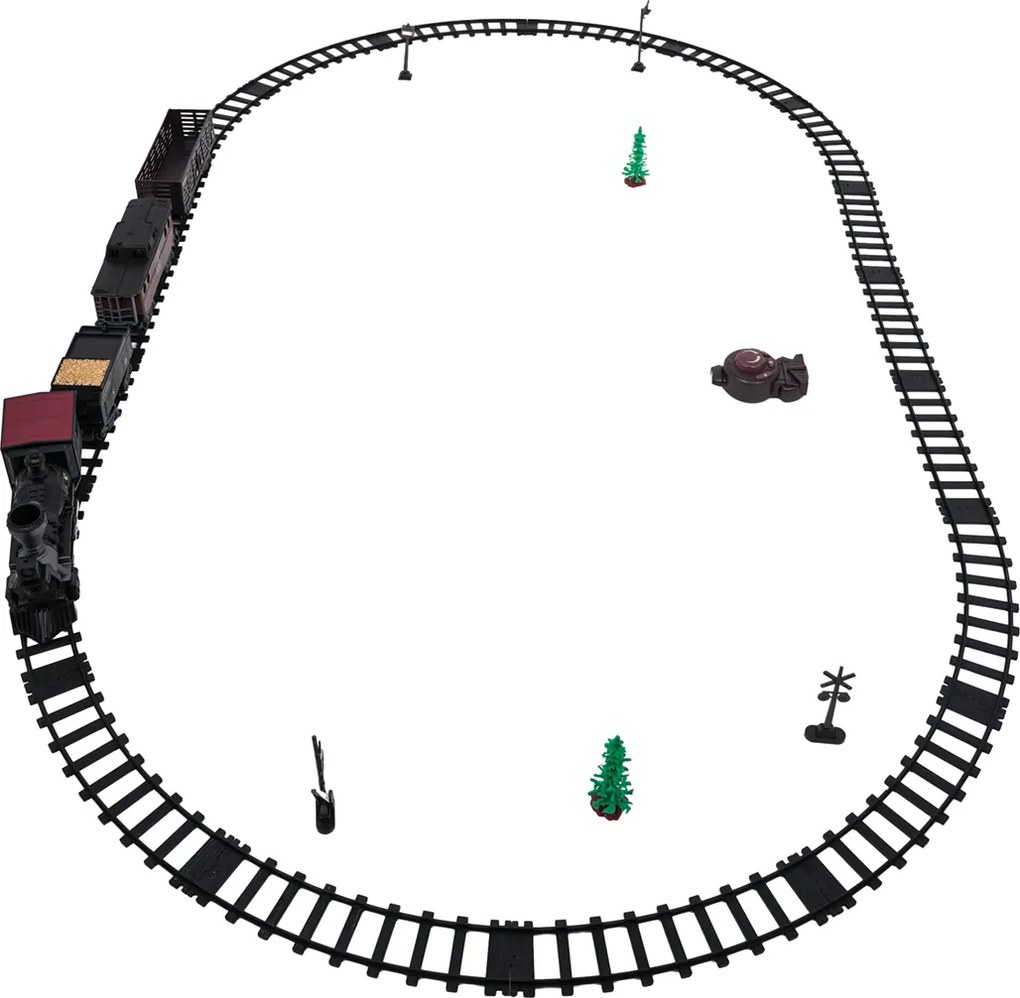 Ramiz Retro dopravná železnica so svetelnou, zvukovou a dymovou funkciou 172cm