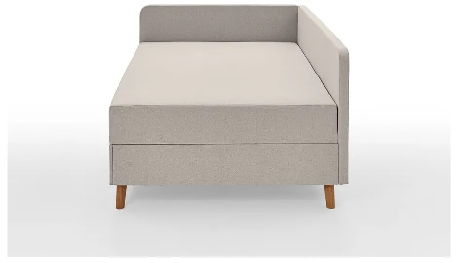 Béžová čalúnená jednolôžková posteľ s úložným priestorom 120x200 cm Cabana – Meise Möbel