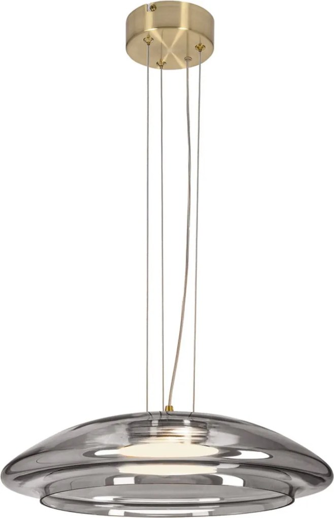 Závesná lampa nad stôl dymové sklo Ombre 42 cm
