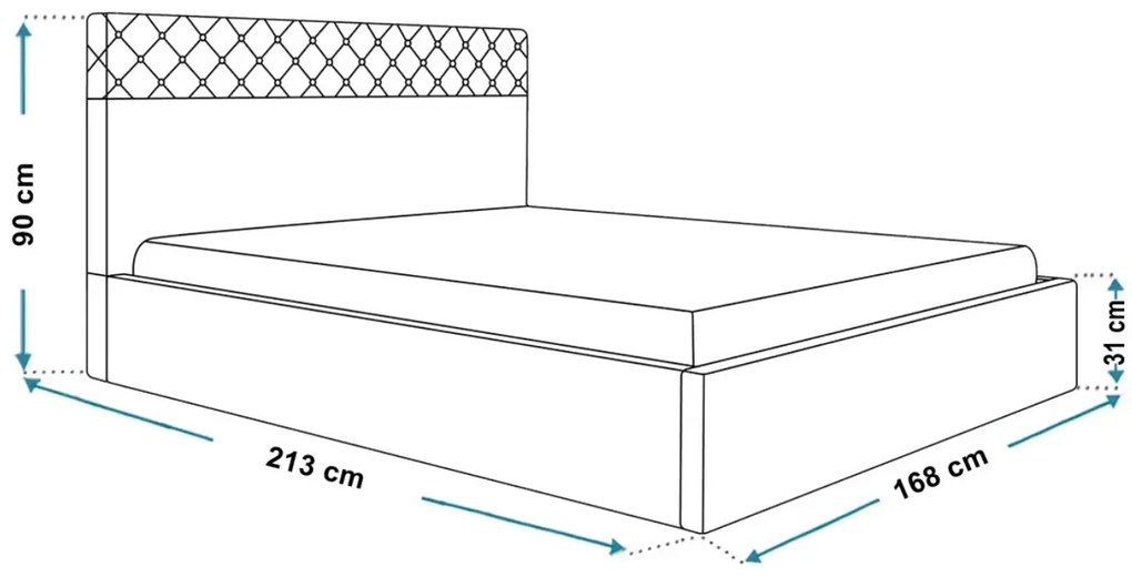 Čalúnená posteľ MAYA 160 x 200