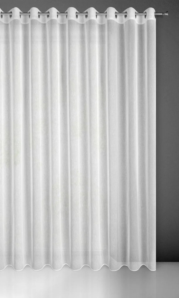 Biela záclona SONIA so štruktúrou jemného dažďa 300x250 cm