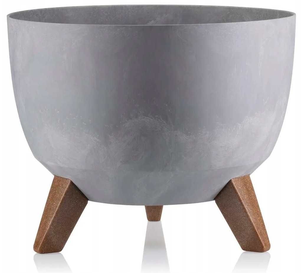 Kvetináč Rosa Linea 24x15 cm sivý betón