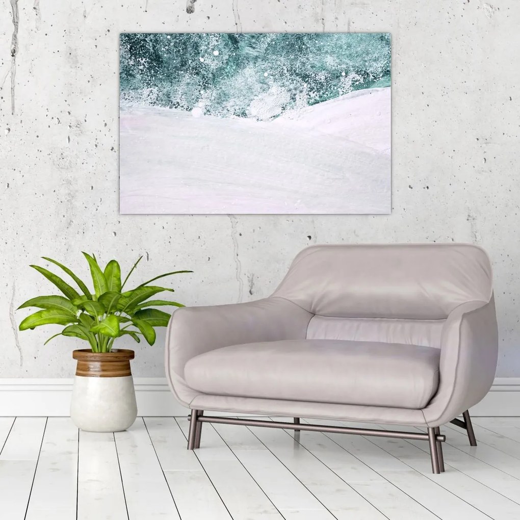 Obraz - Tyrkysová abstrakcia (90x60 cm)