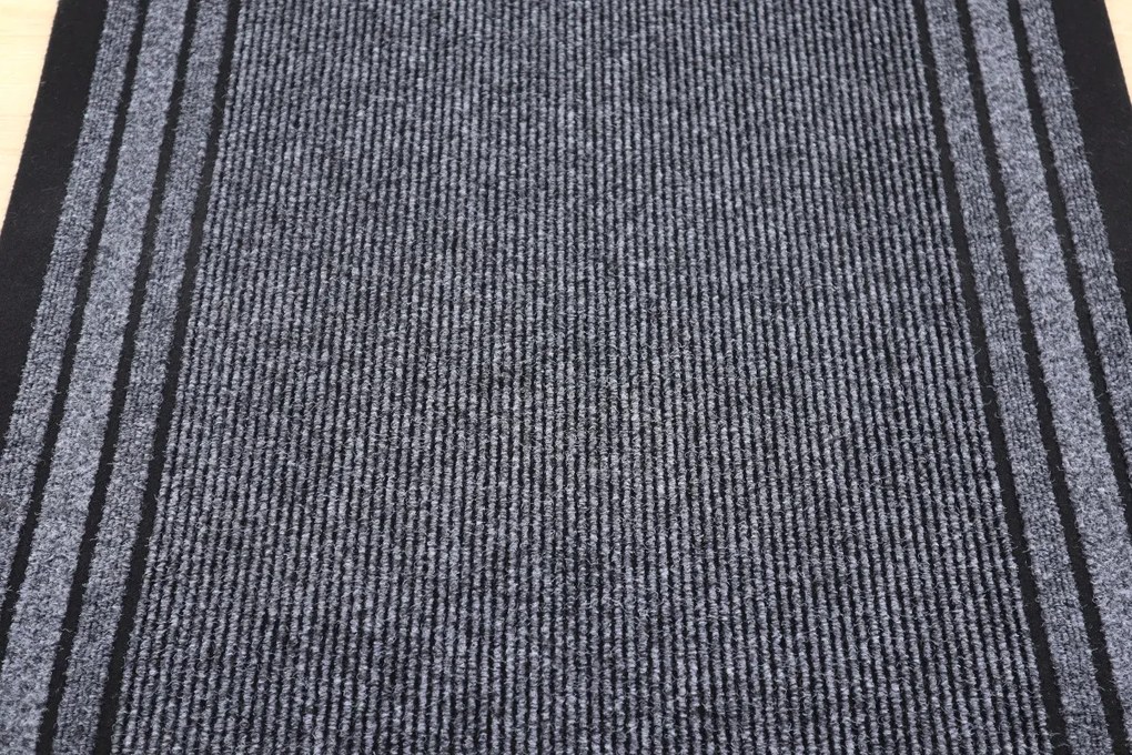 Spoltex, Protišmykový behúň na mieru Rekord 802 šedá, šíre 80 cm, šedá, chodba / predsieň
