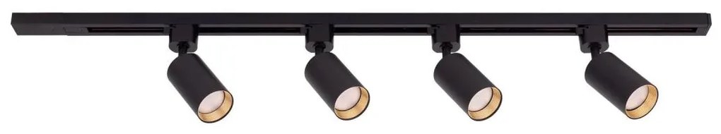 Bodové svietidlo do lištového systému TRACER, 4xGU10/10W/230V, 1 m, čierna