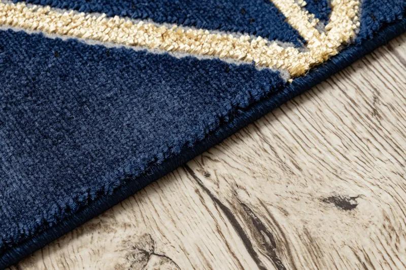 Modrý koberec EMERALD exkluzívny/glamour granat/zlatý Veľkosť: 160x220cm