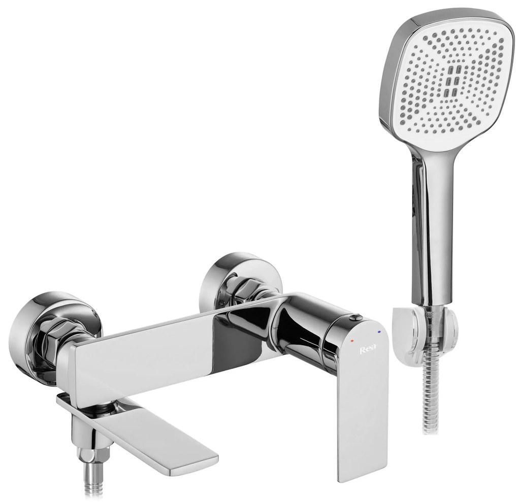 Rea Storm, vaňová batéria so sprchovou sadou, chrómová, REA-B6204