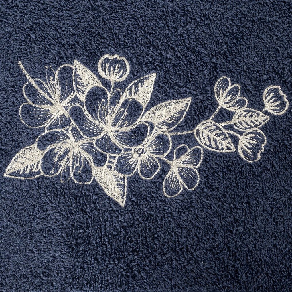 FROTÉ UTERÁK SOFIA SADA 1KS 30X50 CM, 1KS 50X90 CM, 1KS 70X140 CM TMAVOMODRÁ
