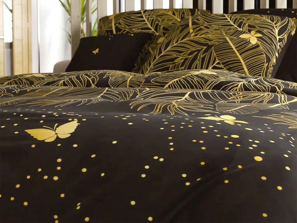 Obliečky z mikrovlákna VISATA čierne Rozmer obliečky: 2 ks 70 x 80 cm | 160 x 200 cm