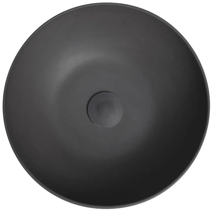 Sapho Sapho, FORMIGO betónové umývadlo na dosku, priemer 39cm, antracitová, FG316