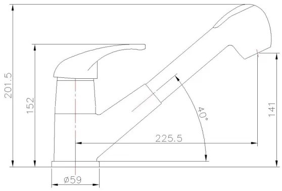 Aqualine - Drezová batéria KASIOPEA 20 cm lesklý chróm