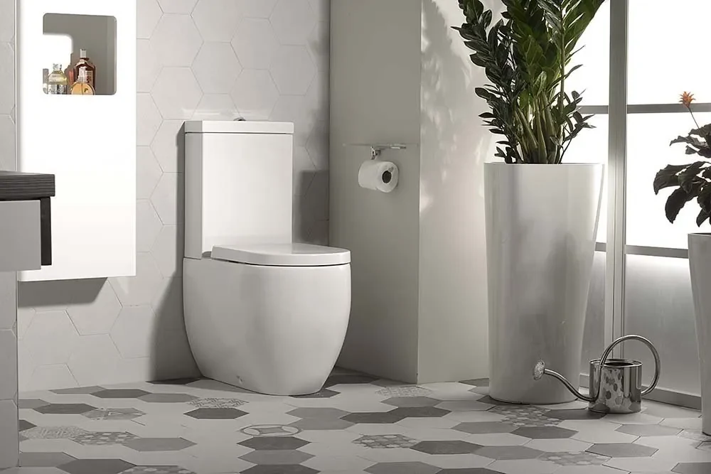 Kerasan Kerasan, FLO WC kombi, spodný/zadný odpad, biela, WCSET11-FLO