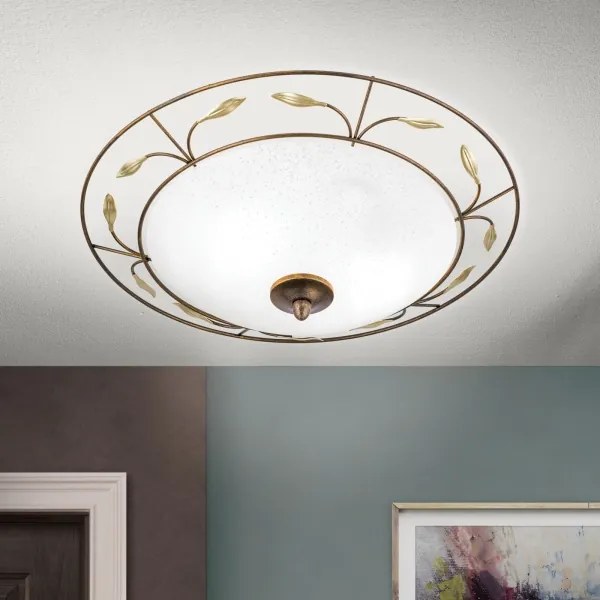 Orion DL 7-338/2 - Stropné svietidlo LUCA 2xE14/40W/230V pr. 40 cm bronz/patina