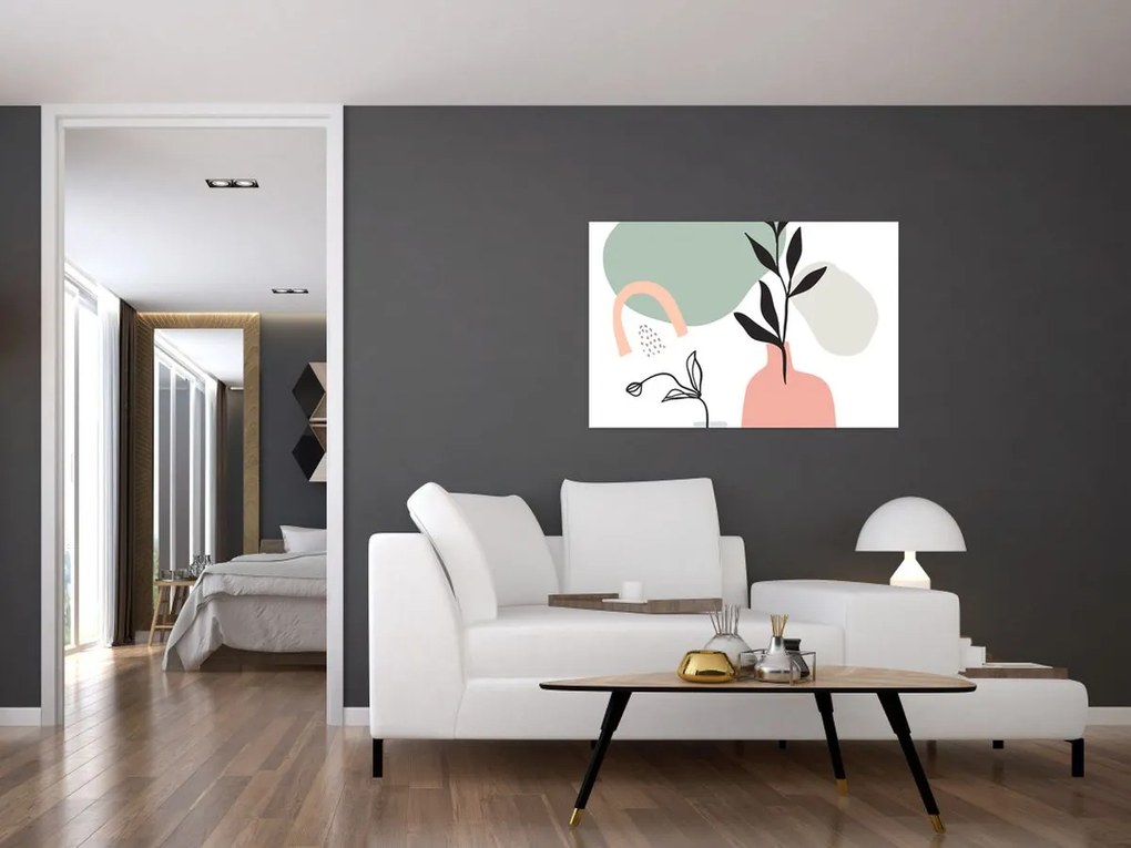 Obraz - Kvety vo váze N⁰3 (90x60 cm)