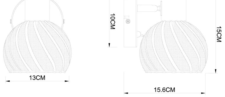 GLOBO WILLY 54025-1 Nástenné svietidlo