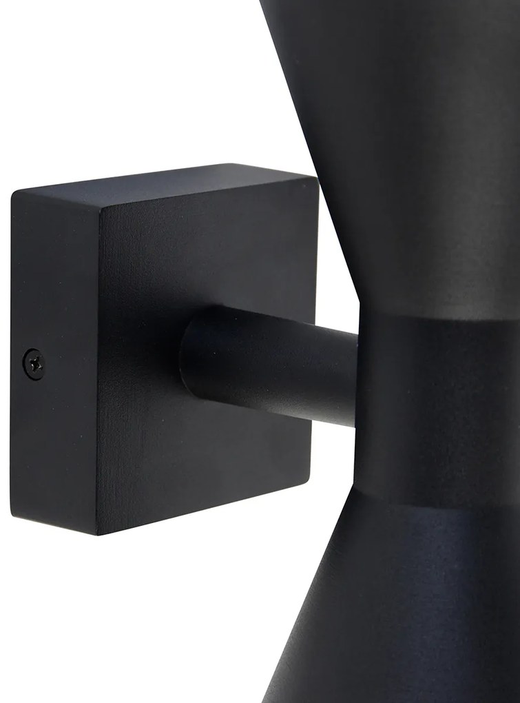Moderná nástenná lampa čierna 2-svetlo - Rolf