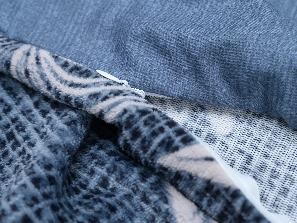 Obojstranné obliečky DUO SENSE INDIGOLE vzorované + obliečka na vankúšik 40x50 cm ZDARMA Rozmer obliečky: 70 x 90 cm | 140 x 200 cm