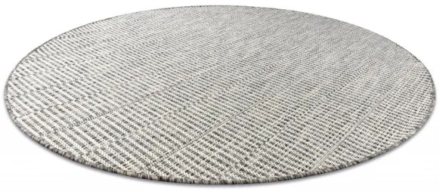 Koberec šnúrkový SIZAL LOFT 21198 kruh BOHO slonia kosť / strieborný / taupe