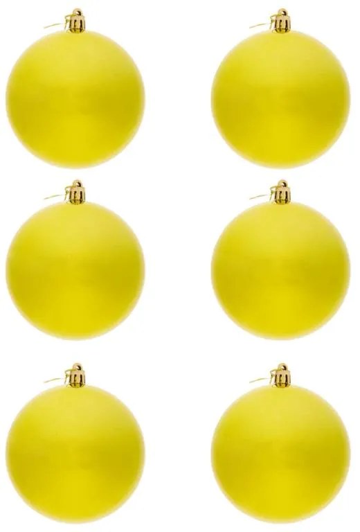 DECOLED Plastová guľa, 10 cm, jablkovo zelená, 6x lesklá