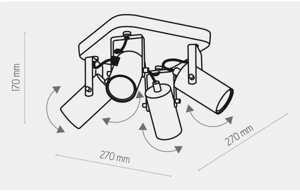 Bodové svietidlo REDO 4xGU10/10W/230V biela