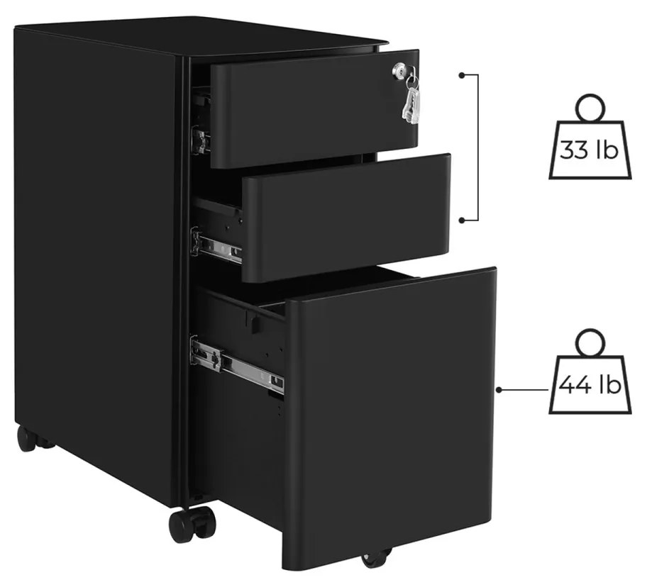 Kancelársky kontajner Ullo čierny