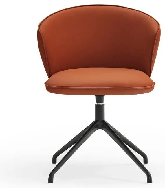 Oranžové čalúnené jedálenské kreslá v súprave 2 ks Add – Teulat