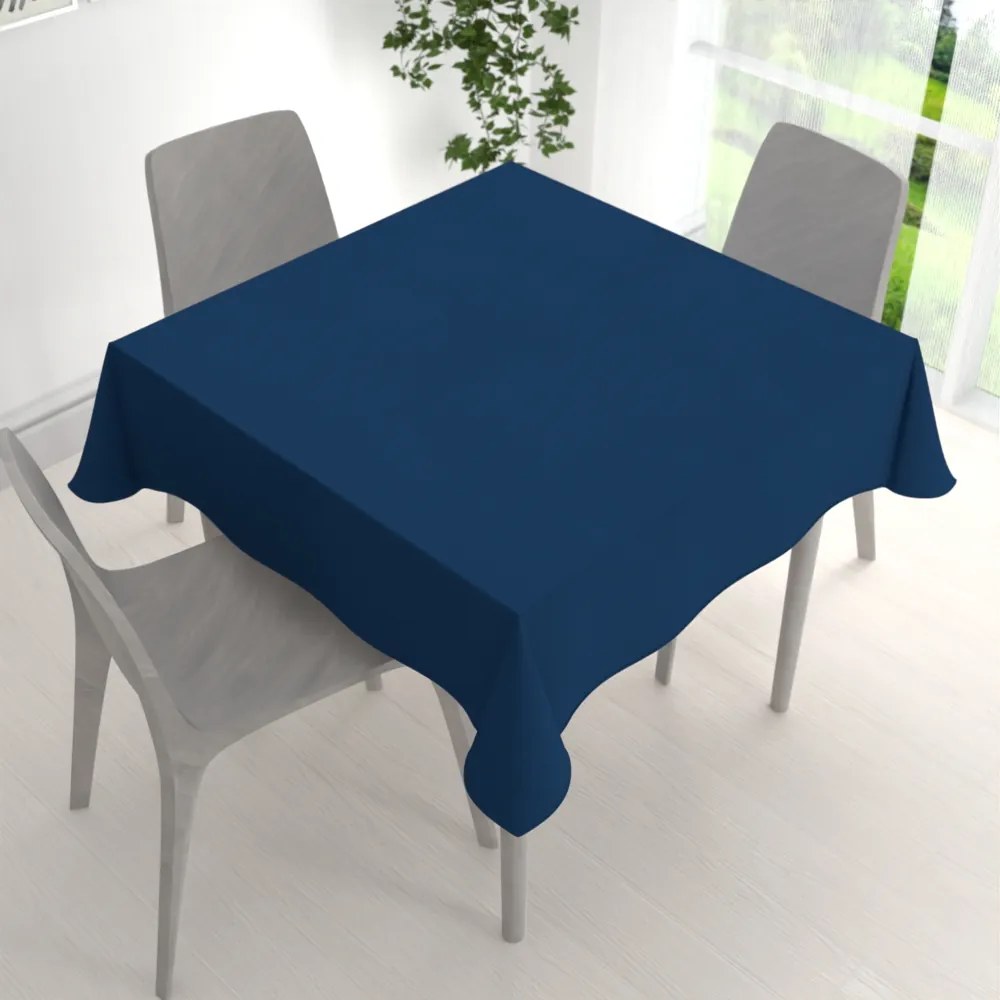Biante Veľký dekoračný štvorcový obrus BKU-117 Námornícky modrý 240x240 cm