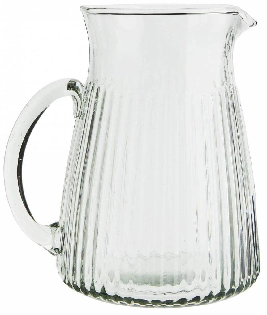 MADAM STOLTZ Sklenený džbán Glass Jug Grooves 1,5 l