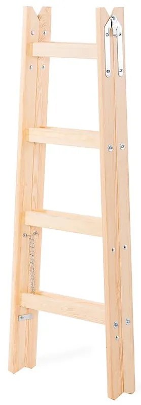 Drevený rebrík dvojstranný 4-stupňový 150 kg