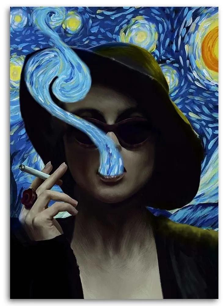 Gario Obraz na plátne Žena v modrom portréte - Norrobey Rozmery: 40 x 60 cm