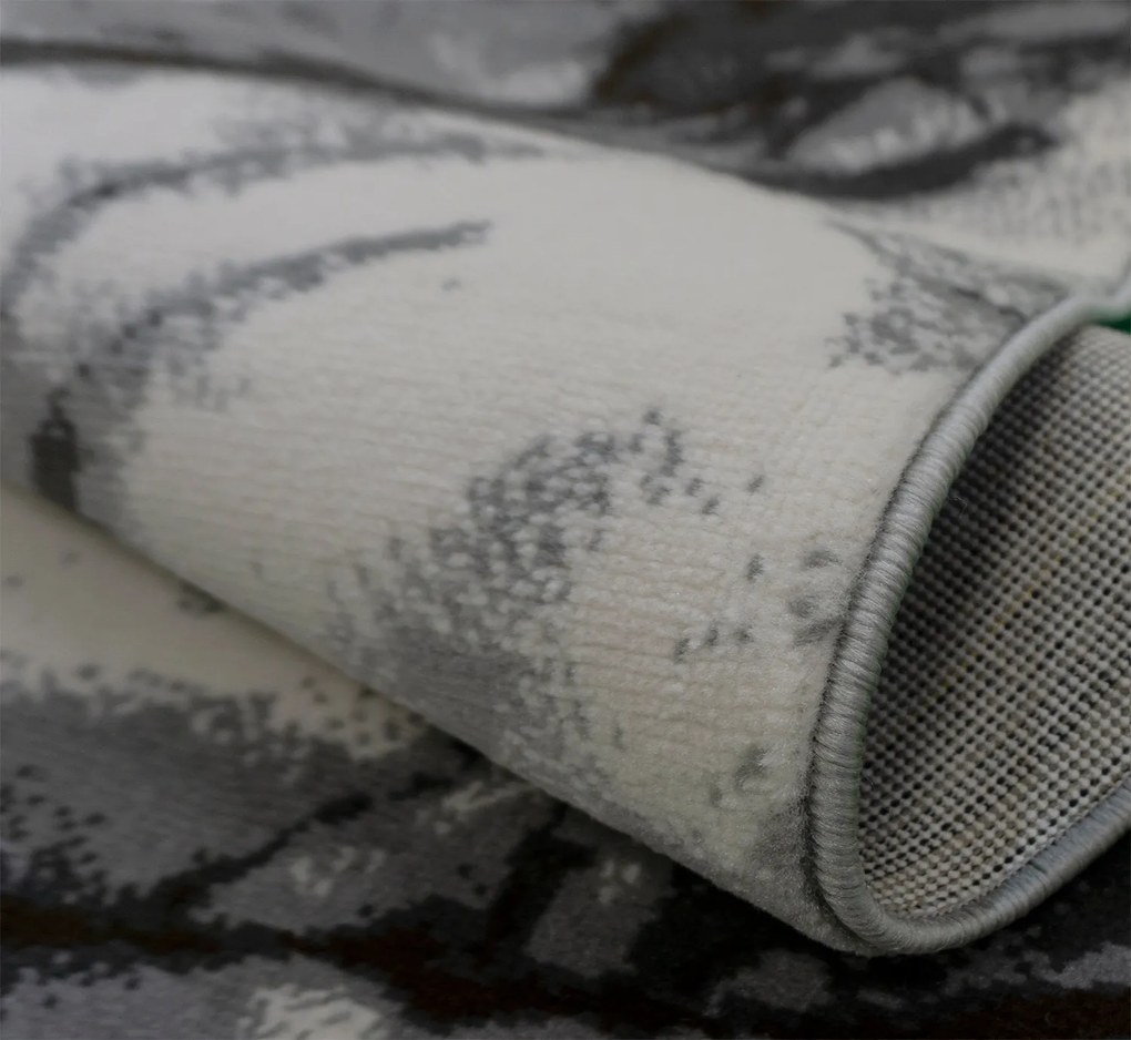 Koberec Lotus 9302 GREY – sivý s abstraktným vzorom Rozmer: 80x150 cm