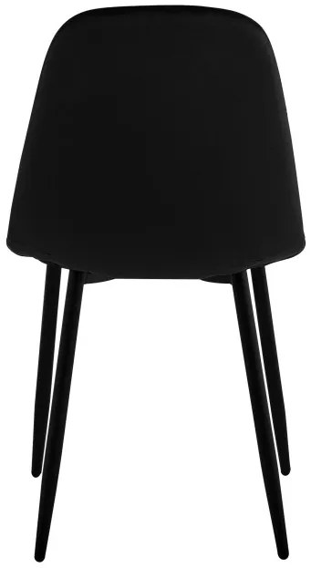 Jedálenská stolička ORLANDO zamatová, čierna
