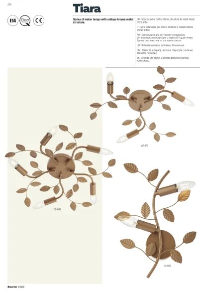 Redo 02-980 - Prisadený luster TIARA 5xE14/28W/230V