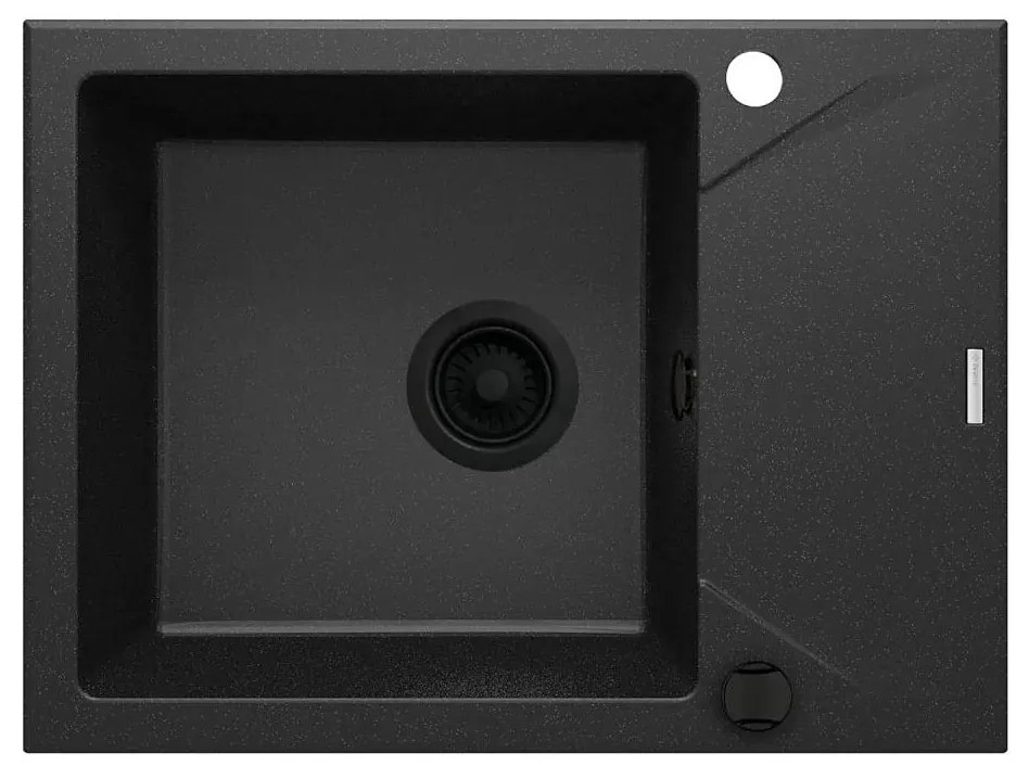 Deante ZQJ_G11A - Kuchynský drez EVORA 59x44 cm granit/metalický grafit