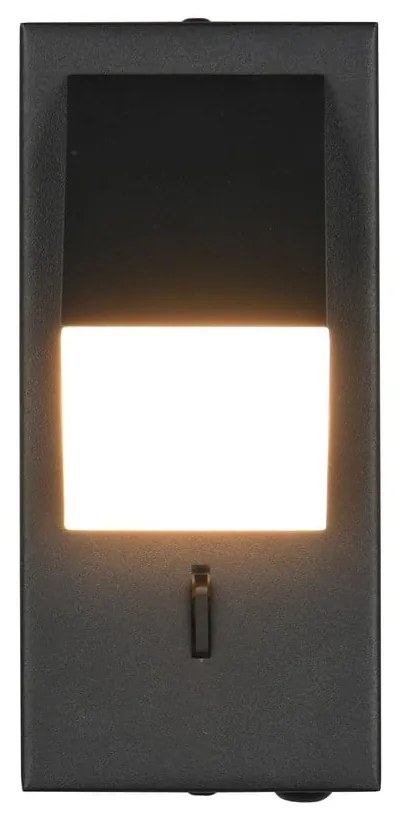 Matne čierne LED nástenné svietidlo Raglan – Trio