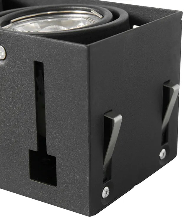 Inteligentné zapustené bodové svietidlo čierne vrátane 2 Wifi GU10 bez rámu - Oneon 2