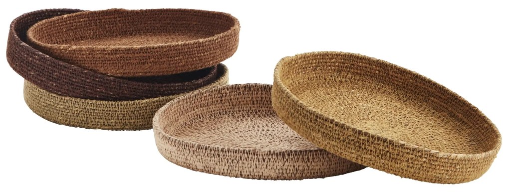 MADAM STOLTZ Okrúhly košík Seagrass Multicolour C