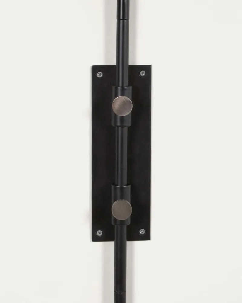 Čierne nástenné svietidlo ø 30 cm Eleazar – Kave Home