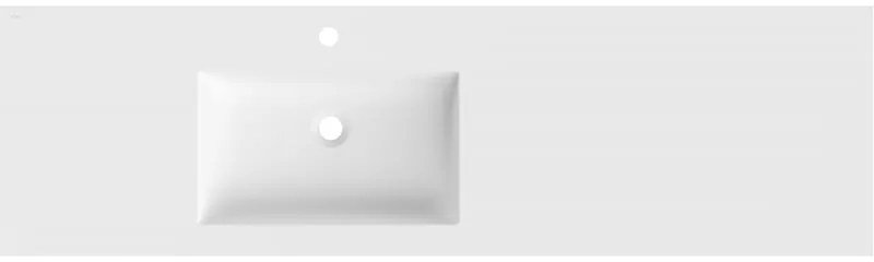 Mexen Otis umývadlo zapustené do dosky, ľavé, 161 × 46,5 cm, biela matná, 25181601L