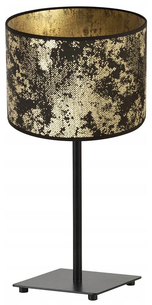 Stolná lampa Werona 2, 1x čierne/zlaté textilné tienidlo, (výber zo 4 farieb konštrukcie), g